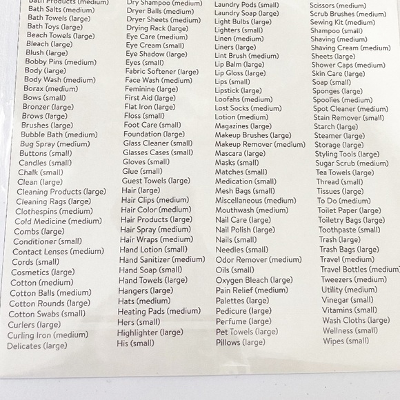 NEW Rae Dunn BATHROOM & LAUNDRY 180 Clear Organizing Labels - Picture 8 of 8